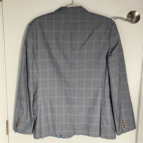 Paisley & Gray Slim Fit 2-Button Plaid Sport Coat Blazer Jacket 35408 - Picture 6 of 15